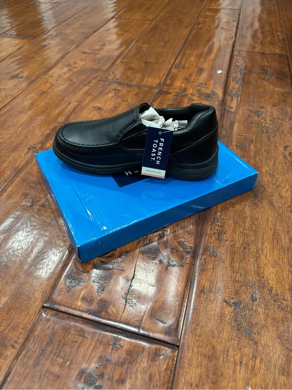 NWT French Toast Boys Slip On Dress Shoes Black Size 11 Little Kid